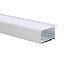 China Led aluminum channel W50*H35mm Black PC Cover Recessed Aluminum LED Profile factory