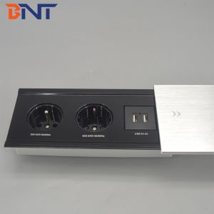 Multimedia conference table recessed desktop mounted power socket outlet