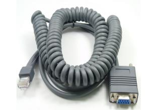 5M 16FT Coiled Rs232 To Rj45 Cable Spiral Serial For Symbol Barcode Scanner