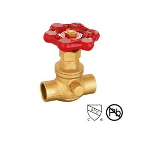 China 1/2″ -3/4″ Solder Ends Connect Brass Stop Valves With Drain Brasscraft Stop Valve factory