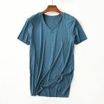 wholesale bamboo clothing mens V neck blank high quality bamboo fiber t shirt