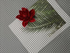 China Black Dot Flocking Tulle Mesh Flocked Mesh Fabric factory