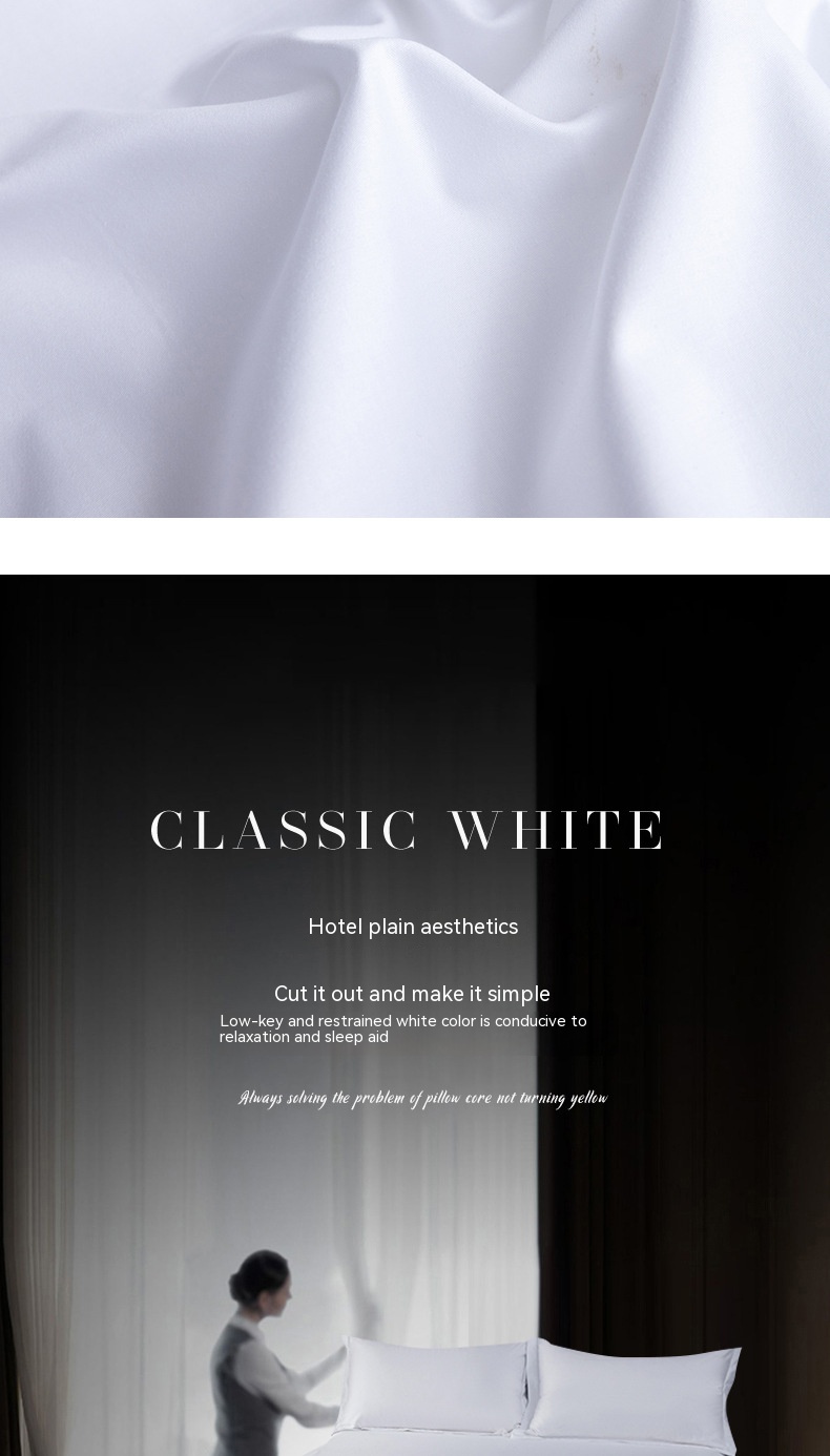 80 Fabric Count Cotton Hotel Bed Sheet Set for Customized Bedsheets in White Color