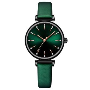 China Alloy Quartz Women'S Leather Cuff Watch Leather Strap Luxury Ladies Watches factory