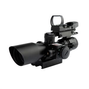 China 2.5-10x40 with Red Laser and Red Dot Sight Illuminated Tactical Hunting Scope factory