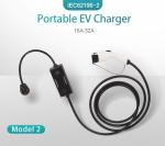 EU Standard 3.3kW Portable Electric Car Charger 6 To 16 Amp Type 2 Charger