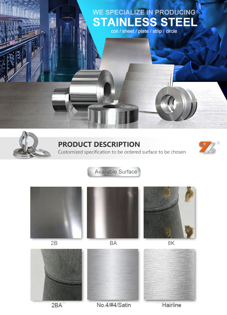 mirror polishing stainless steel strips aisi201 for sale