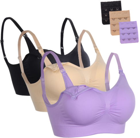 S-3XL Spandex / Cotton Nursing Bra for Women Maternity Breathable and Comfortable