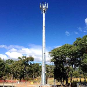 China High Mast Telecom Mobile Telephone Masts 60m Galvanized Steel Pole factory