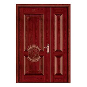 China ABNM-ADL819 double leaf steel wood interior door factory