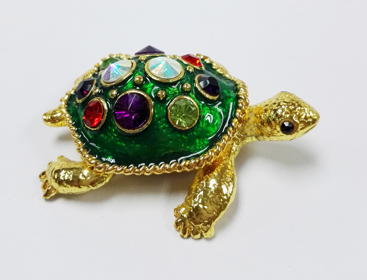 Fashion Alloy Turtle Jewelry Box green turtle trinket box/jewelry box