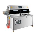 Map Packaging Equipment Modified Atmosphere Vacuum Tray Sealer Vertical Display