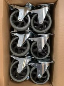 China Heavy Duty Industrial PVC Casters Non Marking With Zinc Plated factory