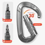 12kN Aluminum Snap Hook for Hammock Locking Carabiner Climbing Clips in Heavy
