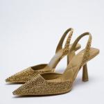 Rhinestones Women Blue Stiletto Heels For Party Cocktail Wedding