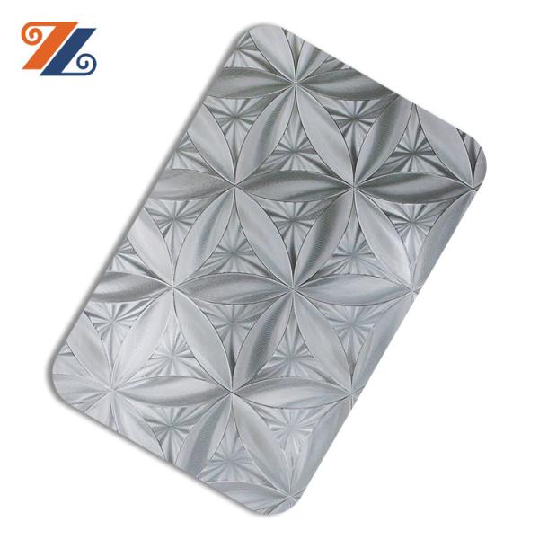 Embossed Decorative Stainless Steel Sheet 3D For Wall Panel