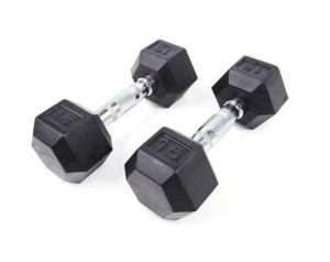 China hex rubber dumbbell set 5-50, hex rubber weights, hex rubber dumbbells 15kg factory