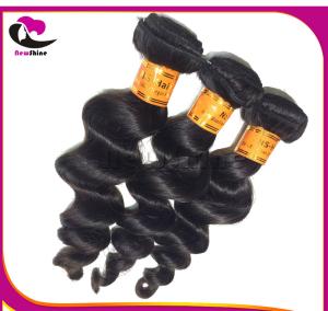 China Top Quality Unprocessed 100% Brazilian Human Hair Wefts Premium Quality Bouncy Virgin Hair Loose Wave With Closure factory