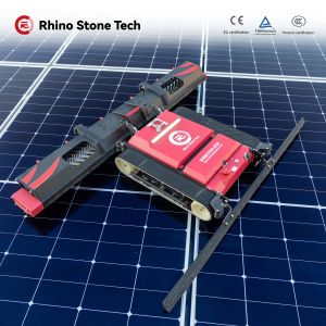 High Efficiency Remote Control Solar Panel Cleaning Robot with Dual-Head