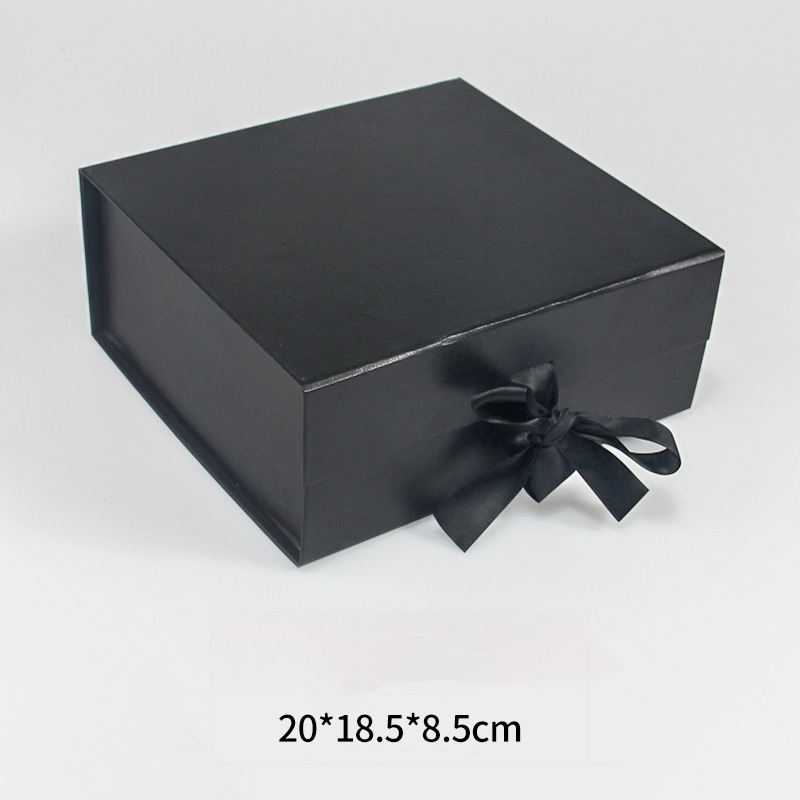 OEM/ODM Custom Print Hard Paper Foldable Magnet Box Style Packaging Paper Box With Ribbon