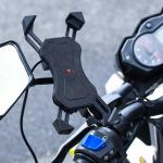 FCC 360D Waterproof Heavy Duty Motorcycle Phone Mount , USB ABS Telescopic Phone