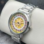 Factory Wholesale Colorful Rotating Table Fashion Watch With Stainless Steel