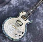 Custom Abalone Veneer top Electric Guitar Flower Inlays Gold Hardware