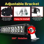2000M 60W 12V Trucks 8000LM Offroad LED Light Bars