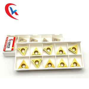 China TCMT16T304 Machining Of Steel Yellow Chemical Coating Tungsten Carbide Inserts factory