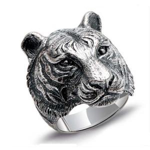 China Mens Retro Thailand 925 Sterling Silver Ring with Tiger Design (XH052020) factory
