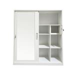 SGS Rustproof 4 Door Steel Wardrobe Clothes Vertical Wardrobe Storage Closets