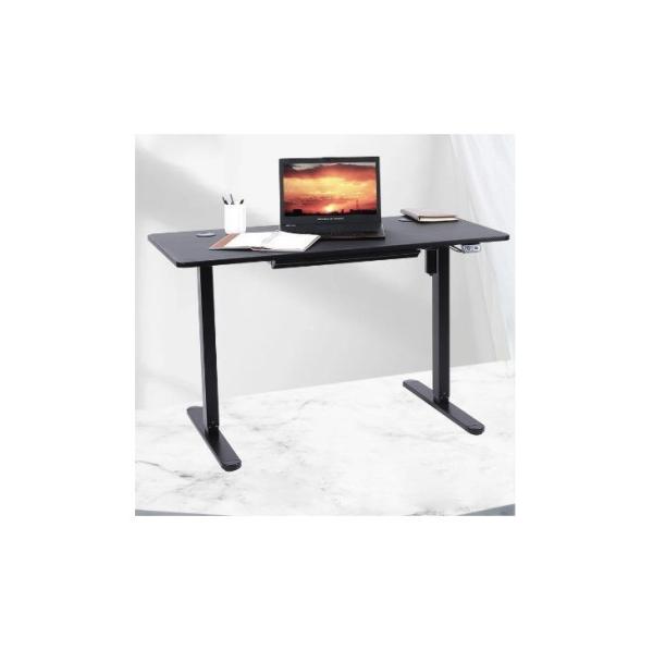 60-72 Inch Black Wooden Recording Studio Table Workstation with Electric Height