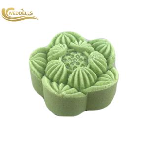 China Private Label Floating Flower Bath Bomb 120g Green Color Strong Scents factory