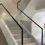 Balcony Clear Toughened Glass Stair Handrail For Indoor Outdoor Stairs