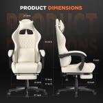 Modern Design Gaming Chair with Vintage PU Leather and Massage 19"D x 27"W x 50
