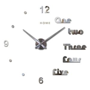 China 3D Diy House Wall Clocks Mirror Wall Stickers Modern Unique Wall Clock factory