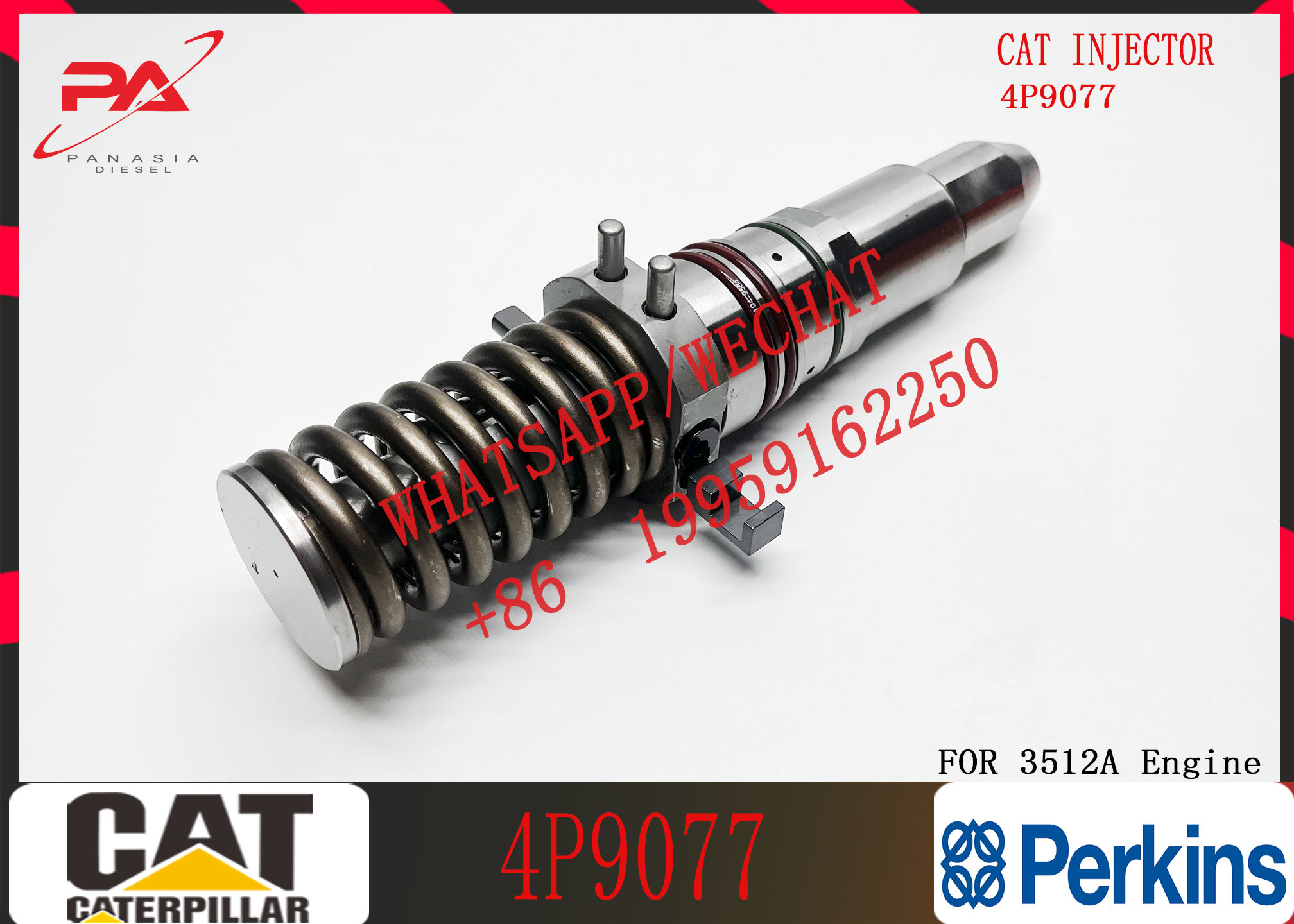 Common Rail Injector for Caterpillar 3512A Engine Injector 4P9077 4P9075 7C-0345 7C-4175 OR-3051 7E-9983 9Y-4544