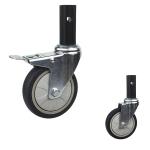 4" Square Stem Silent Food Cart Service Cart Casters Dust Resistant Trolley