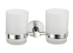 SUS 304 Double Tumbler Holder Glass Polished Chrome OEM ODM