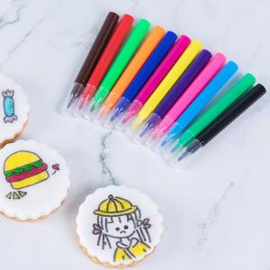 China Kids Fun DIY Cookies Fine Point Edible Marker Pen Mini Size 9 Colors factory