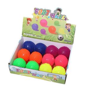 China EN71 Certified Sensory Builder Light Up LED Spiky Squeaking Bouncy Ball 6.5CM/7.5CM factory