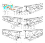 Square Aluminum Stage Truss 290*290mm Hang LED Screen Load High