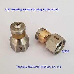 China 3/8&quot; Rotating Drain Sewer Jetter Nozzle , Rotating 3/8&quot; Sewer Jetter Drain Cleaning Nozzle factory