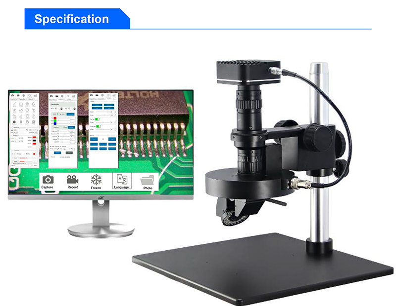 A21.1611 OPTO EDU 2D / 3d Video Microscope Auto Rotate Zoom Dual Light