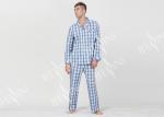 Long Sleeve Mens Lightweight Cotton Pajamas / Mens Winter Pyjamas Quick Dry