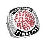 Silver Basketball Diamond Sports Championship Rings