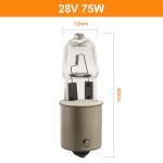 28V Train Railway Locomotive Quartz Halogen Headlights Bulb 75W Bayonet Base