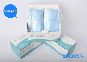 China Dust Antibacterial Disposable Mask 3 Ply Non Woven Face Mask Latex Free factory
