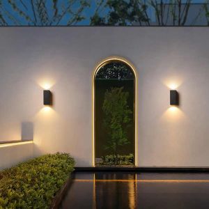 Rectangle Modern LED Wall Lamp Dimmable LED Wall Sconce Light 12W Waterproof