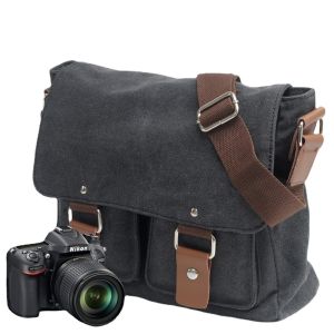 Waterproof Waxed Canvas Laptop Messenger Bag Men Business Briefcase BRB02